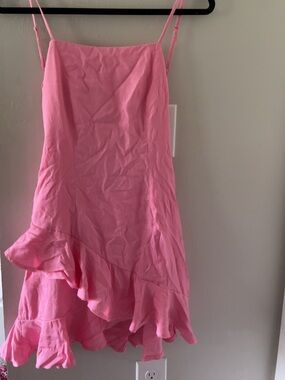 Francesca's Bright Pink Spaghetti Strap Dress